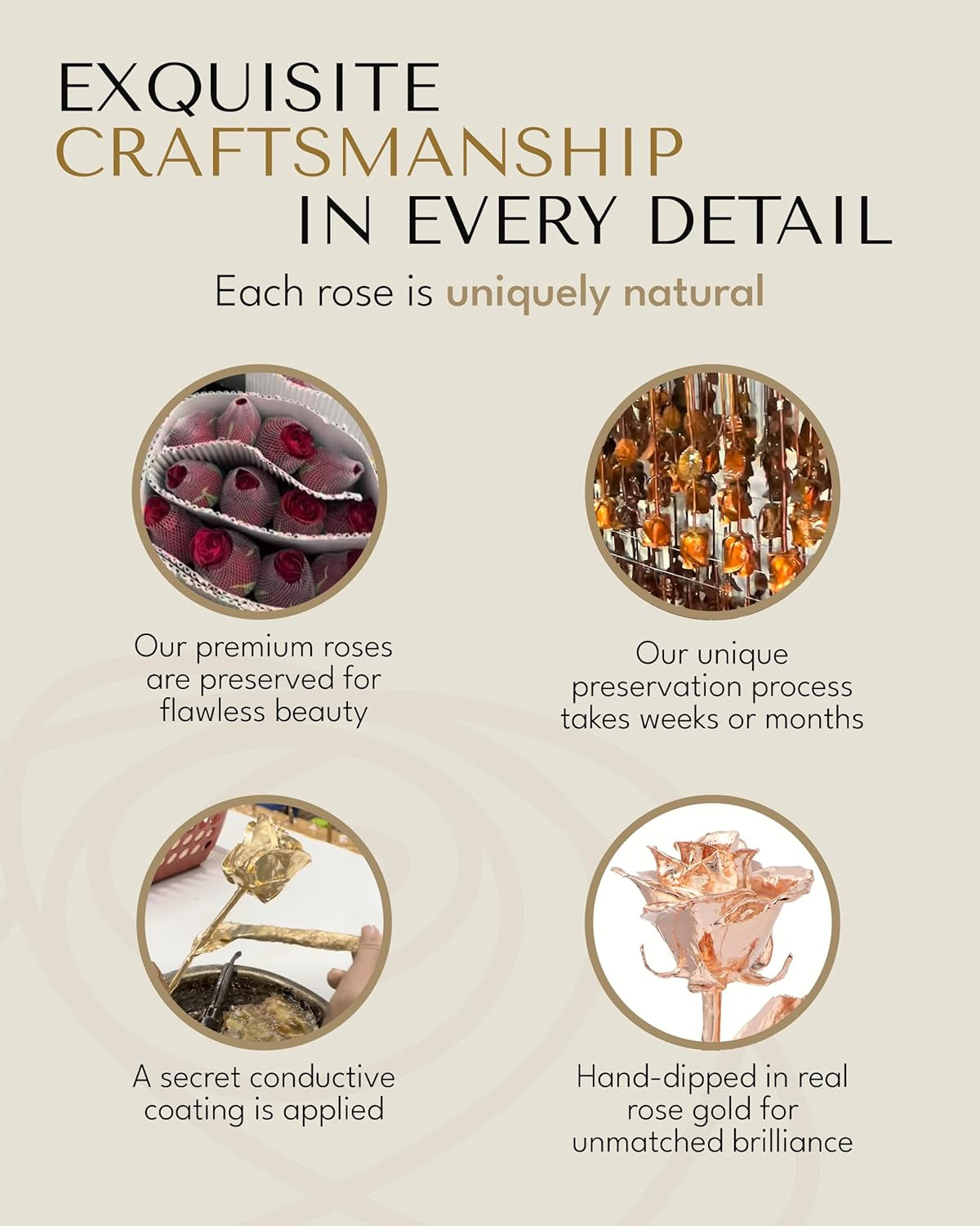 Real Rose Gold Rose, Genuine One of a Kind Rose Hand Dipped in 24K Gold Roses to Last a Lifetime