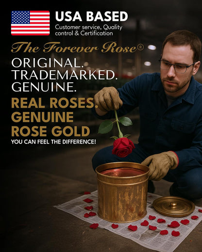 Real Rose Gold Rose, Genuine One of a Kind Rose Hand Dipped in 24K Gold Roses to Last a Lifetime